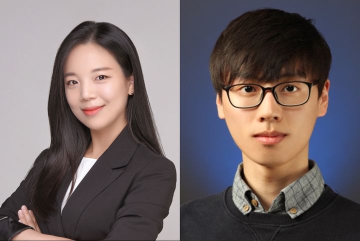 [울산=뉴시스] 구미현 기자 =UNIST 연구진. 사진 좌측부터 구강희 교수, 이주영 연구원(제1저자). photo@newsis.com *재판매 및 DB 금지