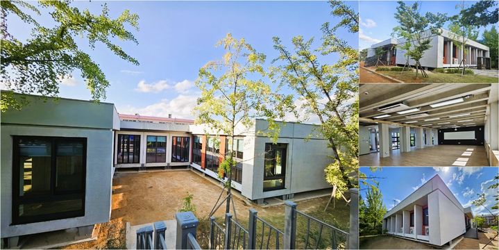 엔알비 라멘조 PC모듈러 학교 제품(브릿지스쿨Ⅱ) 충북 증평여중 특별교실 설치 사진. (사진=엔알비) *재판매 및 DB 금지