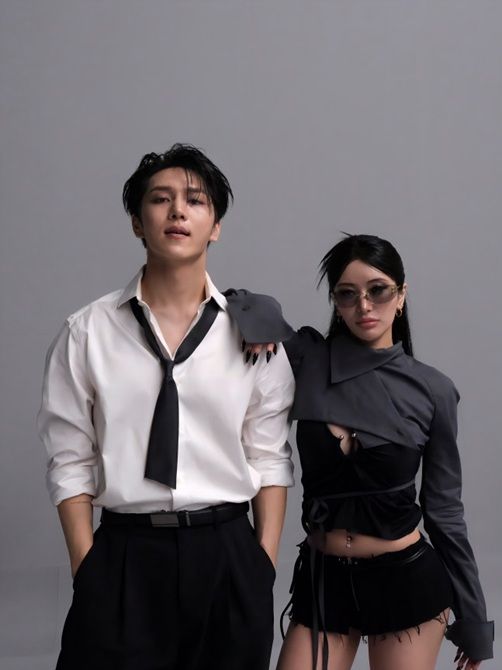 [서울=뉴시스] 그룹 '펜타곤' 키노와 일본 댄스 크루 '오사카 오죠갱'의 우와. (사진=네이키드 제공) 2025.10.01. photo@newsis.com *재판매 및 DB 금지