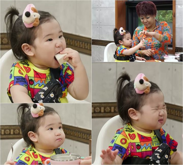 [서울=뉴시스] 1일 방송하는 KBS 2TV 예능 프로그램 '슈퍼맨이 돌아왔다'에선 유튜버 랄랄 14개월 딸 서빈이가 두부 먹방을 선보인다. (사진=KBS 2TV '슈퍼맨이 돌아왔다' 제공) 2025.10.01. photo@newsis.com *재판매 및 DB 금지