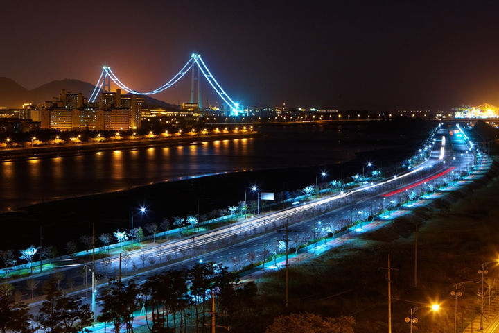 [광양=뉴시스] 광양만 야경. photo@newsis.com *재판매 및 DB 금지