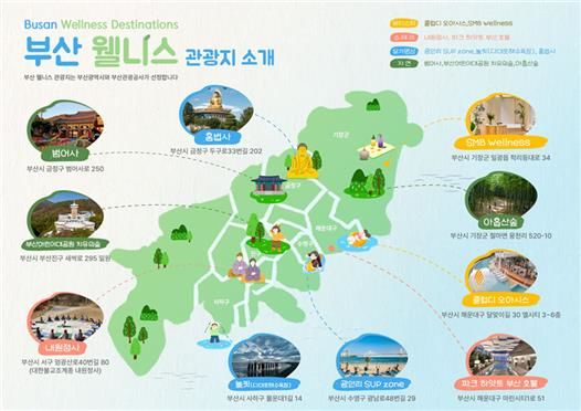 [부산=뉴시스] 2024년 선정 부산 웰니스 관광지 10선 소개 이미지. (사진=부산관광공사 제공) 2025.10.02. photo@newsis.com *재판매 및 DB 금지
