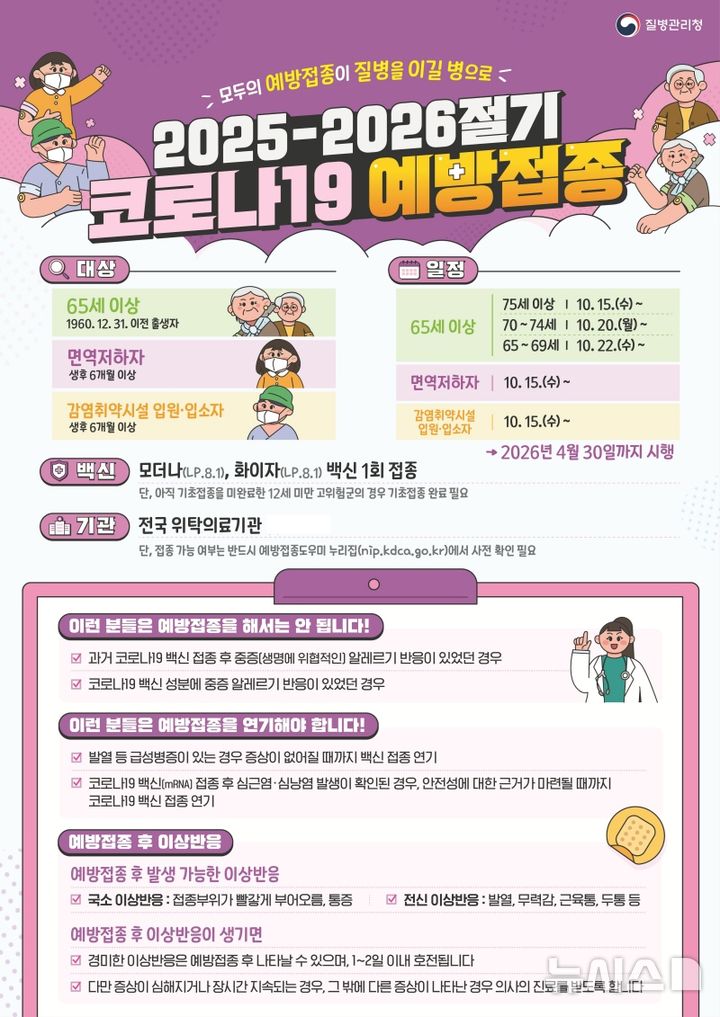 고양시, 취약계층 코로나19 무료 예방접종 실시