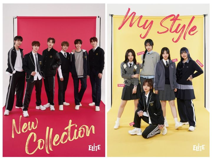 엘리트학생복 신규 모델 (좌)더윈드, (우)리센느 (사진=형지엘리트 제공) *재판매 및 DB 금지