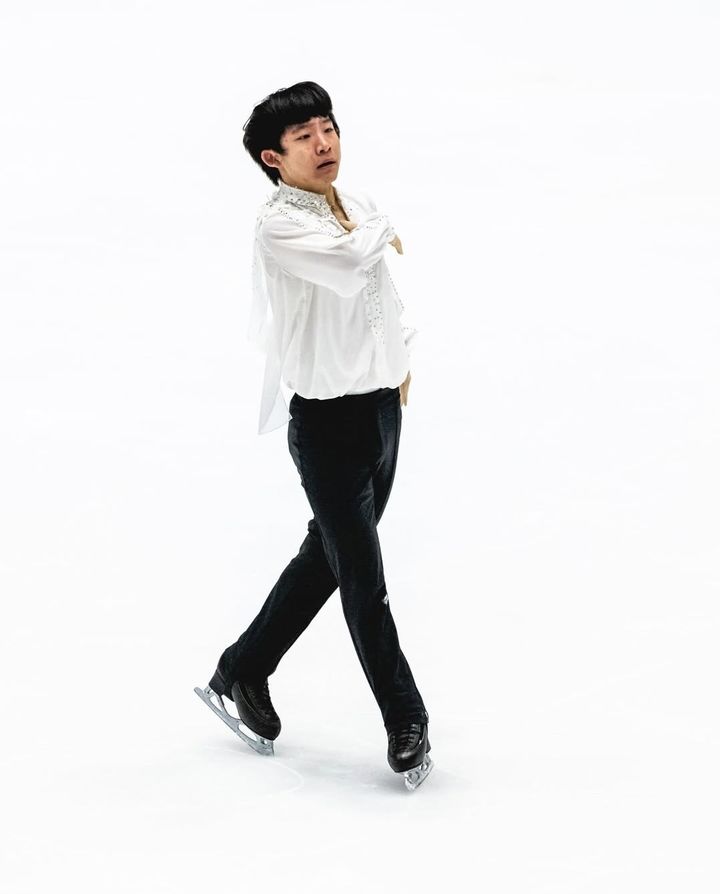 [서울=뉴시스] 피겨 스케이팅 국가대표 최하빈이 3일(한국 시간) 폴란드 그단스크에서 열린 2025~2026시즌 국제빙상경기연맹(ISU) 피겨스케이팅 주니어 그랑프리 6차 대회 남자 싱글 쇼트프로그램에서 연기를 펼치고 있다. (사진=ISU 공식 SNS 캡처) 2025.10.03. *재판매 및 DB 금지