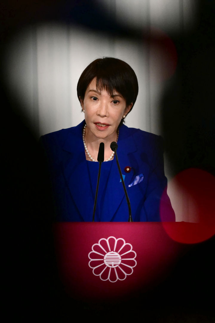 [도쿄=AP/뉴시스] 지난 4일 일본 도쿄에서 열린 자민당 총재 선거 후 기자회견에 참석한 일본 집권 자민당 신임 총재 다카이치 사나에. 2025.10.13. photo@newsis.com