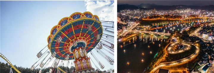 [창원=뉴시스]창원 경남마산로봇랜드와 진주 남강유등축제.(사진=경남도 제공) *재판매 및 DB 금지