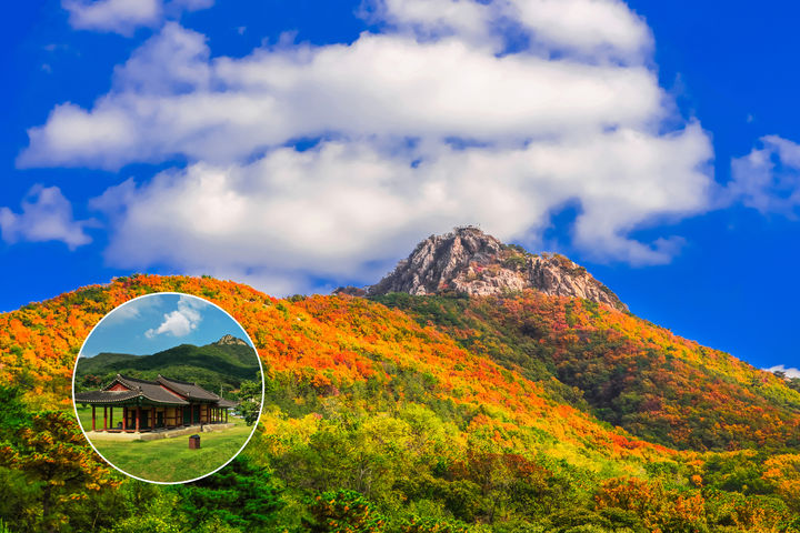 [안산=뉴시스] 수암봉 전경과 안산읍성(사진=안산시 제공)2025.10.04.photo@newsis.com *재판매 및 DB 금지