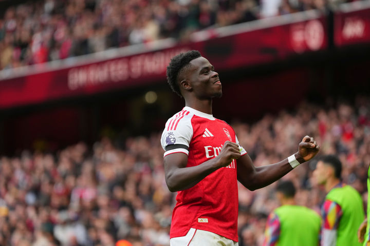 [런던=AP/뉴시스]아스널, EPL 선두 도약. 2025.10.04.