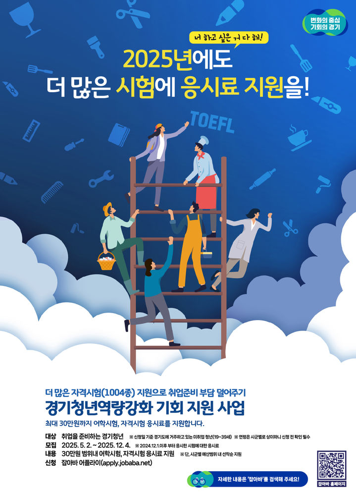 경기도, 미취업 청년 어학·자격시험 응시료 최대 30만원 지원