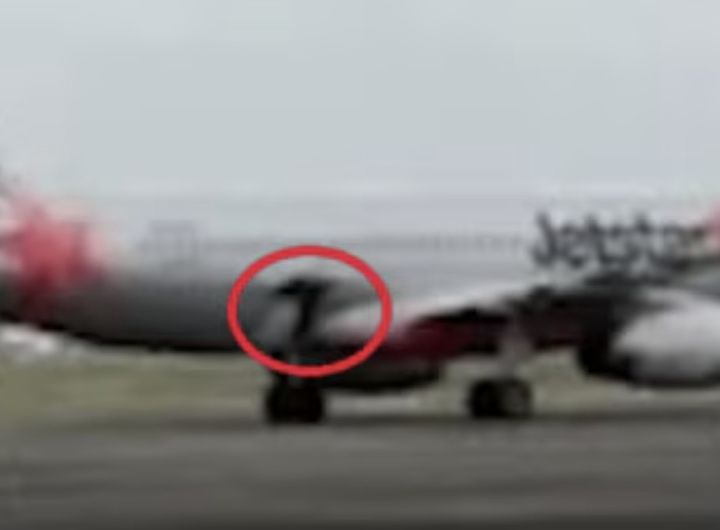 [서울=뉴시스] 호주에서 제트스타 항공기가 화물칸 문이 열린 채로 이륙할 뻔한 아찔한 사고가 발생했다. (사진=스카이뉴스 갈무리) 2025.10.10 *재판매 및 DB 금지