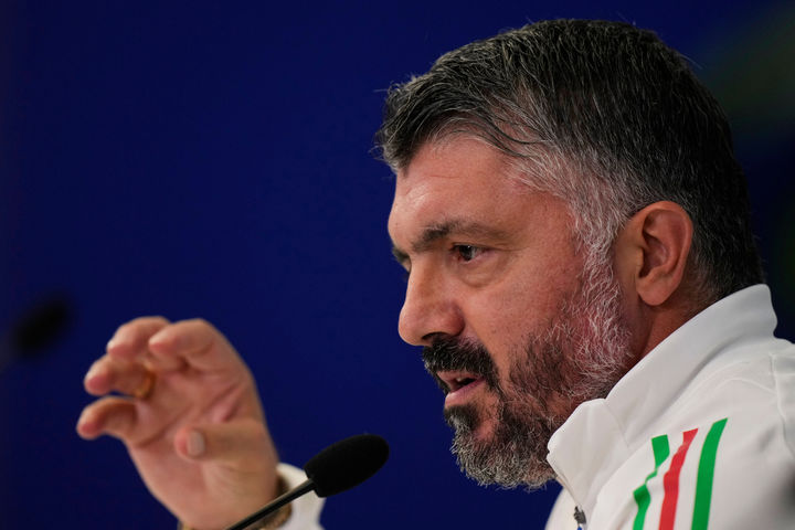 [우디네=AP/뉴시스] 이탈리아 축구 국가대표팀의 젠나로 가투소 감독. 2025.10.13.