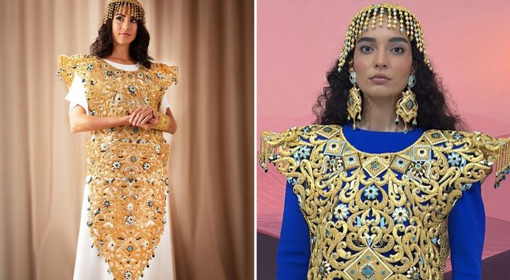 [뉴시스] 기네스 세계 기록에 "세계에서 가장 비싼 황금 드레스"로 등재된 드레스. 2025.10.13. (사진=기네스월드레코드). *재판매 및 DB 금지