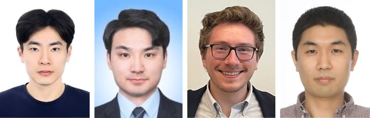 [울산=뉴시스] 구미현 기자 =사진 왼쪽부터 천지용 UNIST 박사(제1저자), 최규환 스탠포드 대학교 박사후 연구원(제1저자), 케빈 모디카 UC 산타바바라 연구원, 정준우 UNIST 교수. (사진=UNIST 제공) 2025.10.13. photo@newsis.com *재판매 및 DB 금지