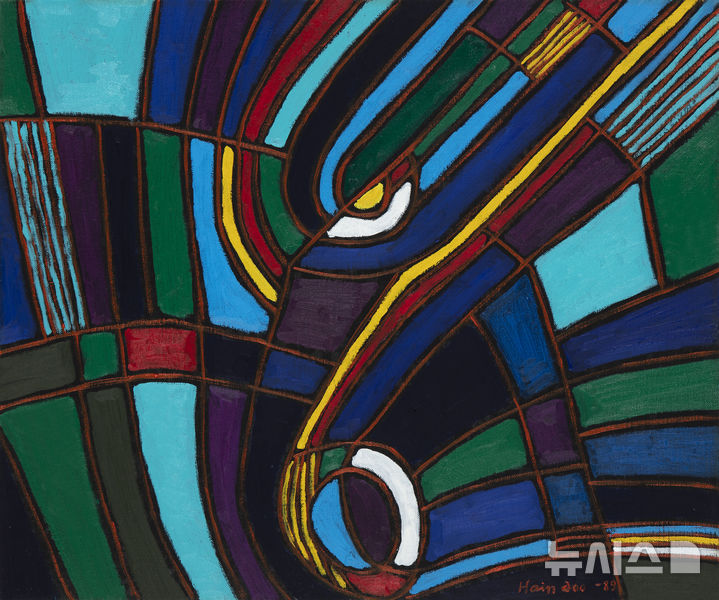 [창원=뉴시스]양산시립미술관 소장 하인두 작 '혼불-빛의 회오리'.(자료=경남도립미술관 제공) 2025.10.13. photo@newsis.com