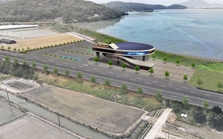 부안 청호수 간척지 '스마트 복합쉼터' 조감도(사진=부안군 제공) *재판매 및 DB 금지