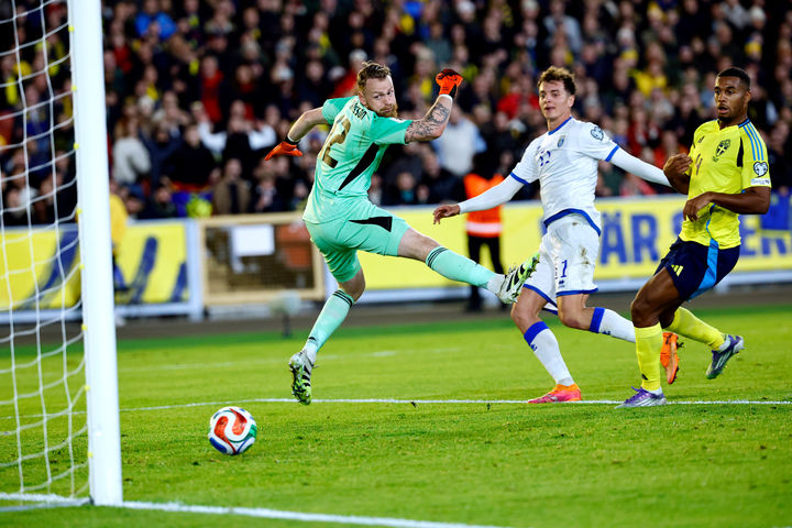 [예테보리=AP/뉴시스] 코소보 남자 축구 대표팀의 피스닉 아슬라니. 2025.10.13.