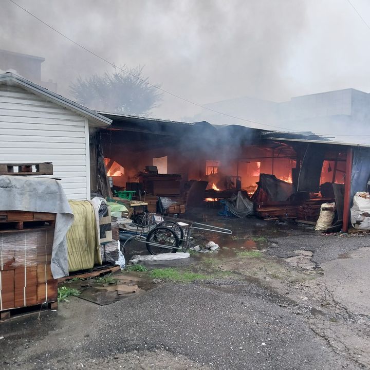 오남읍 가구공장 화재. (사진=경기북부소방재난본부 제공) photo@newsis.com *재판매 및 DB 금지