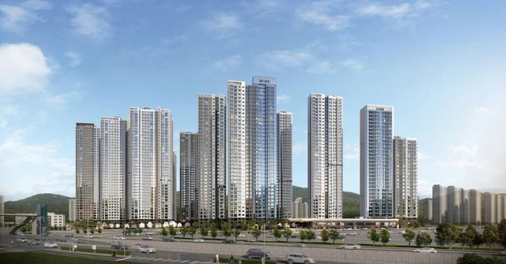 [서울=뉴시스] SK에코플랜트와 HDC현대산업개발이 경기도 의왕시 고천동에 조성하는 '의왕시청역 SK뷰 아이파크' 투시도. 2025.10.14. (자료=SK에코플랜트 제공) photo@newsis.com *재판매 및 DB 금지