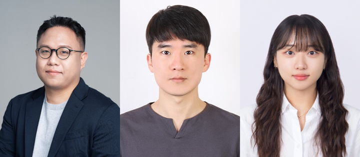 [서울=뉴시스] (왼쪽부터) 성균관대 김인기 교수, 조용재 박사, 박혜미 연구원. (사진=성균관대 제공) 2025.10.14. photo@newsis.com *재판매 및 DB 금지