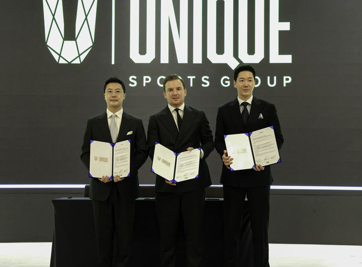 [서울=뉴시스] 유니크스포츠그룹 코리아 출범식. (사진=유니크스포츠그룹 코리아 제공) *재판매 및 DB 금지
