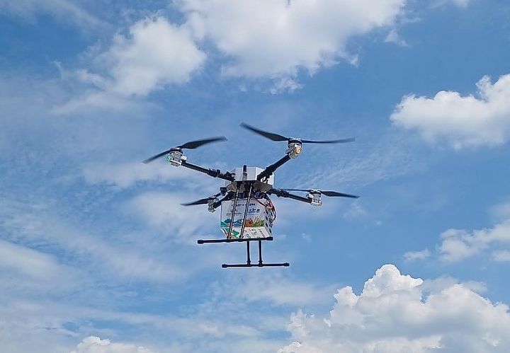 [원주=뉴시스] K-드론 배송 실증. (사진=뉴시스 DB). photo@newsis.com *재판매 및 DB 금지