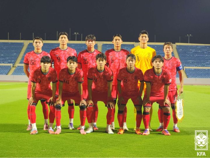 [서울=뉴시스] 이민성 감독이 이끄는 한국 22세 이하(U-22) 남자 축구대표팀. (사진=대한축구협회 제공) *재판매 및 DB 금지