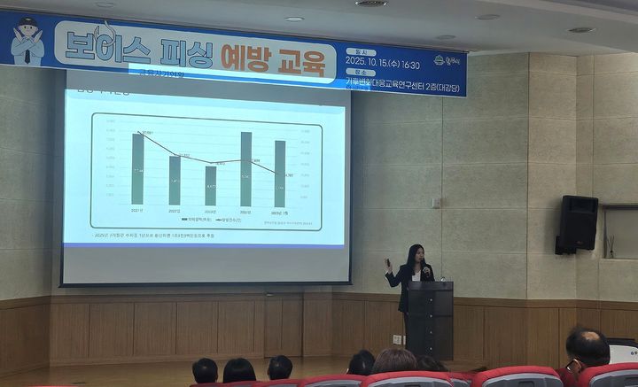 [원주=뉴시스] 공무원 대상 '보이스피싱 예방교육' (사진=원주시 제공) 2025.10.16. photo@newsis.com *재판매 및 DB 금지