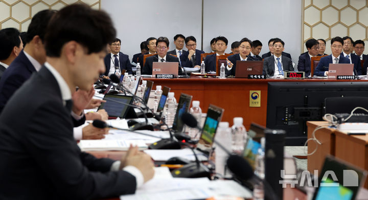 [세종=뉴시스] 강종민 기자 = 16일 세종시 정부세종2청사에서 열린 국회 기획재정위원회의 국세청에 대한 국정감사에서 임광현 국세청장이 의원 질의에 답변하고 있다. 2025.10.16. ppkjm@newsis.com