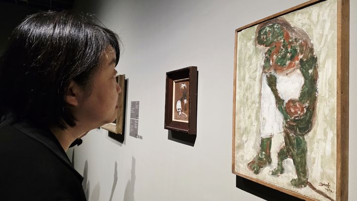 [사진=박현주 미술전문기자] 모던아트협회전에 선보인 한묵의 1954년 작 '모자'. *재판매 및 DB 금지