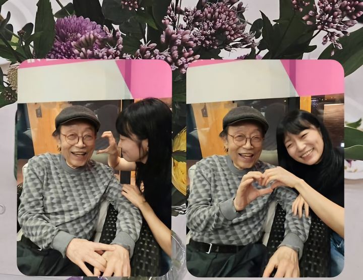 [서울=뉴시스] 배우 김슬기가 배우 신구와 함께 찍은 사진을 공개했다. (사진=김슬기 인스타그램 캡처) 2025.10.17. photo@newsis.com *재판매 및 DB 금지