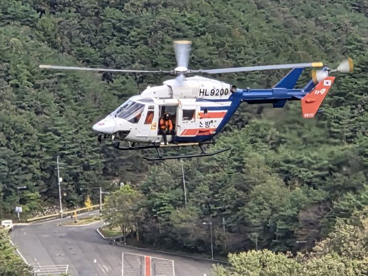 천태산 실종노인 수색(사진=영동소방서 제공) *재판매 및 DB 금지