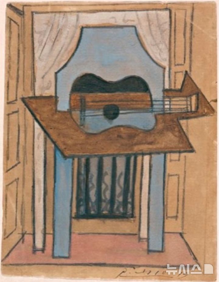 [서울=뉴시스]피카소 작품 ‘기타가 있는 정물’이 운송 도중 사라졌다. (사진 = 엘 파이스 캡처)