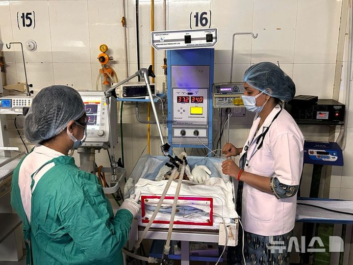 [서울=뉴시스]샤자한푸르 의과대 의사들이 파리를 치료하고 있다. (사진 = CNN 캡처)