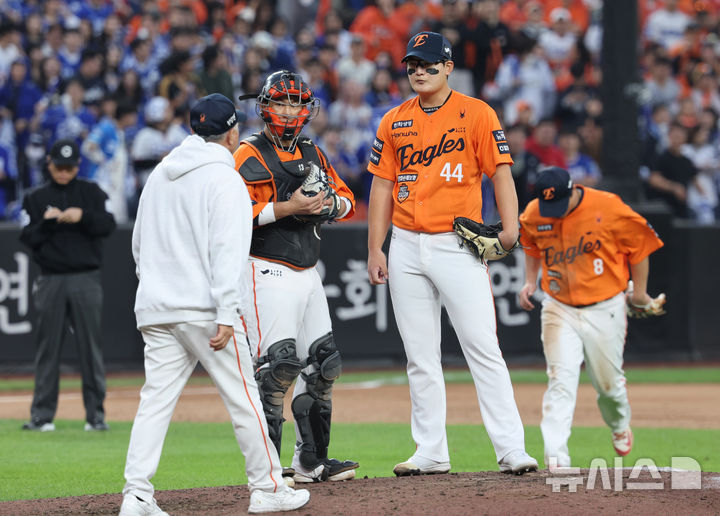 '3차전 패싱' 한화 마무리 김서현, 4차전서 명예회복 할까[PO]