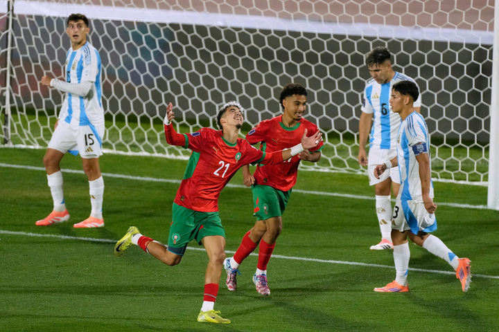 [산티아고=AP/뉴시스]모로코, 아르헨티나 2-0 꺾고 U-20 월드컵 사상 첫 우승. 2025.10.19.