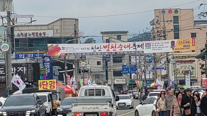 [천안=뉴시스] 최영민 기자= 제1회 천안병천순대축제가 18~19일 천안시 병천면 병천순대거리 일원에서 열렸다. 2025.10.20 ymchoi@newsis.com *재판매 및 DB 금지