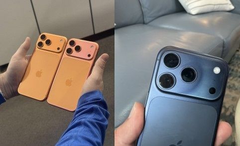 탈색 현상이 발생했다는 주장이 제기된 아이폰17 프로 코스믹 오렌지와 딥 블루 컬러 모델. (사진=레딧 캡처) *재판매 및 DB 금지