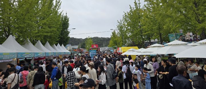 [대구=뉴시스] 달서문화재단은 달서아트센터 일원에서 개최한 달서구 가을 대표 축제 '희망달서 대축제'를 1만여명의 시민이 함께한 가운데 마무리했다. (사진=달서문화재단 제공) 2025.10.20. photo@newsis.com *재판매 및 DB 금지