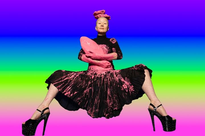 갤러리 오각 선 개관기념 퍼포먼스를 펼치는 현대미술가 안은미 ©안성석 *재판매 및 DB 금지