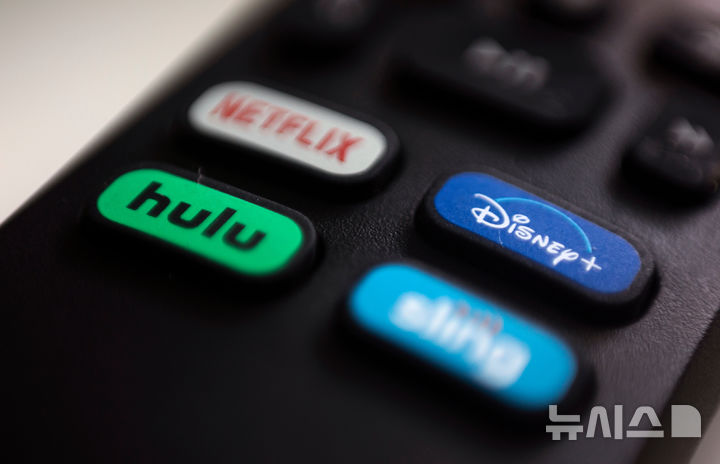 [AP/뉴시스] 디즈니 스트리밍 서비스인 디즈니 플러스, 훌루가 넷플릭스 및 슬링과 함께 리모트 콘트롤에서 선택을 기다리고 있다