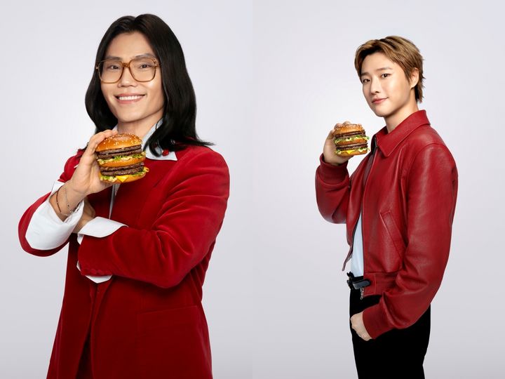 [서울=뉴시스] 맥도날드가 새 광고 캠페인 모델에 가수 김범수·우즈를 발탁했다. (사진=한국맥도날드 제공) *재판매 및 DB 금지