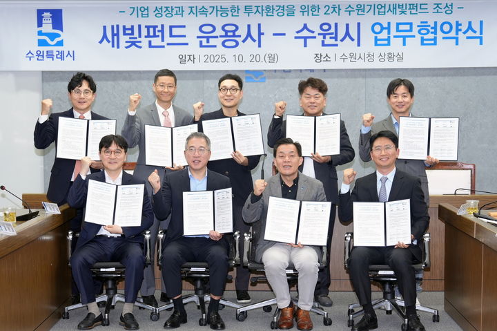 [수원=뉴시스] 업무협약식. (사진=수원시 제공) 2025.10.21. photo@newsis.com *재판매 및 DB 금지
