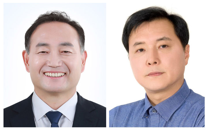 [무안=뉴시스] 더불어민주당 김원이(사진 좌측)·조계원 의원. (사진=뉴시스 DB). photo@newsis.com *재판매 및 DB 금지