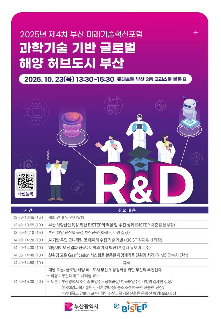 [부산=뉴시스] '제4차 부산 미래기술혁신포럼' 포스터. (사진=부산과학기술고등교육진흥원 제공) 2025.10.21. photo@newsis.com *재판매 및 DB 금지