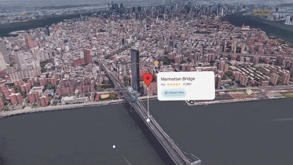 삼성전자는 새로운 AI 경험을 제공하는 헤드셋 형태의 모바일 기기 '갤럭시 XR(Galaxy XR)'을 22일 국내 출시한다고 밝혔다. 사진은 갤럭시 XR을 통해 구글 지도에서 '제미나이'와 함께 원하는 장소로 이동하는 기능의 모습. (사진=삼성전자 제공) *재판매 및 DB 금지 *재판매 및 DB 금지