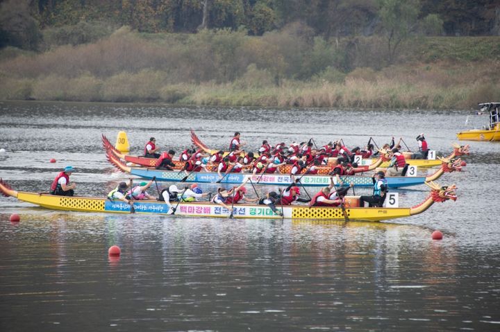 [부여=뉴시스] 지난 2024년에 치러진 부여군 제5회 백마강배 전국용선경기대회. (사진=뉴시스 DB). photo@newsis.com *재판매 및 DB 금지