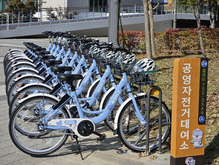 [진주=뉴시스]진주시 공영자전거 '하모타고'.(사진=뉴시스 DB).photo@newsis.com *재판매 및 DB 금지
