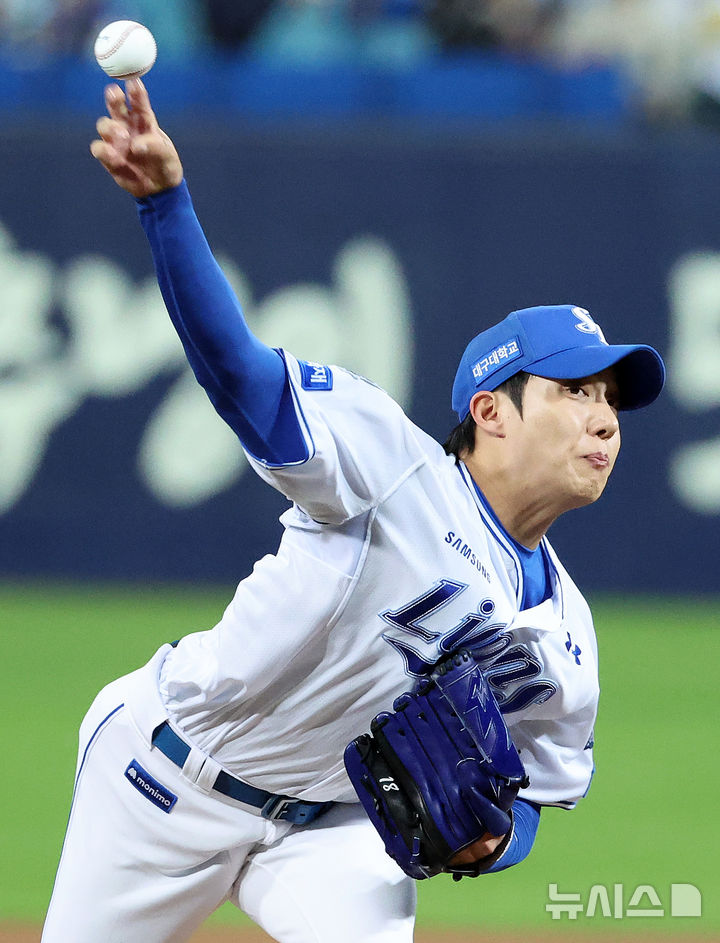 원태인 투구 장면(자료 이미지)