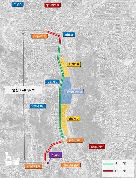 [대전=뉴시스]3칸 굴절버스 운행 노선도. 2025. 10. 23 photo@newsis.com *재판매 및 DB 금지